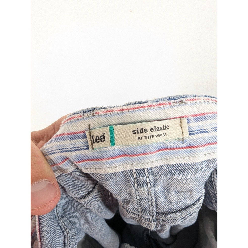 Vintage Lee Mom Jeans Women's Side Elastic at the Waist Med Wash 16 Petite - Picture 11 of 12